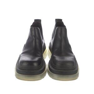 Bottega Veneta black tire Chelsea transparent sole ankle boots size 36.5